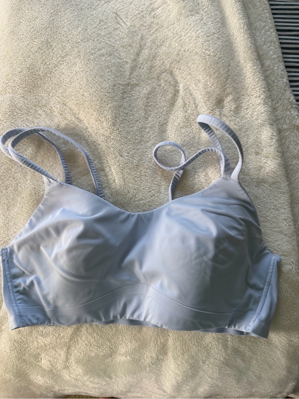 lululemon athletica Light Blue Seamless Support Bra